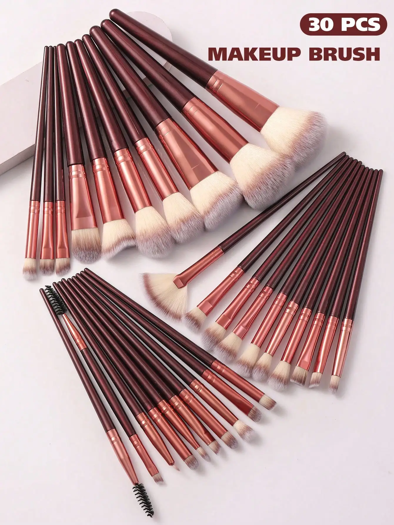 55 Professional Makeup Brush Set with 30 Soft Bristles Brushes Eye & Face Cosmetic Kit Includes Makeup Sponges Hair Band Wrist Bands Cleaning Bowl & Portable Storage Bag for Daily Use Gift for Girls & Women