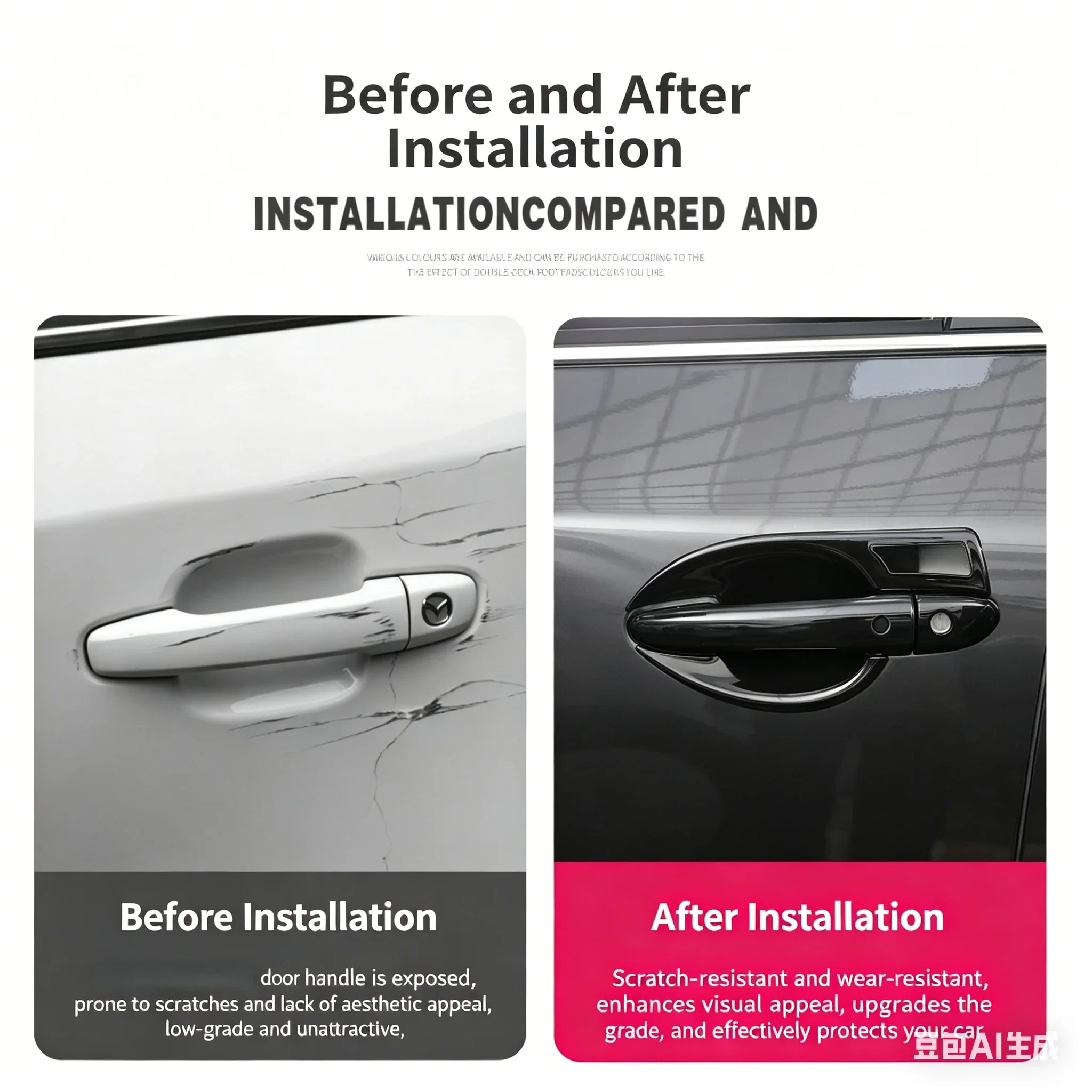 For MAZDA CX-5 CX5 KF 2017-2022 2023 2024 2025 ABS Car External Outer Door Handle Catch Cover Door Bowl Protection Trim Sticker