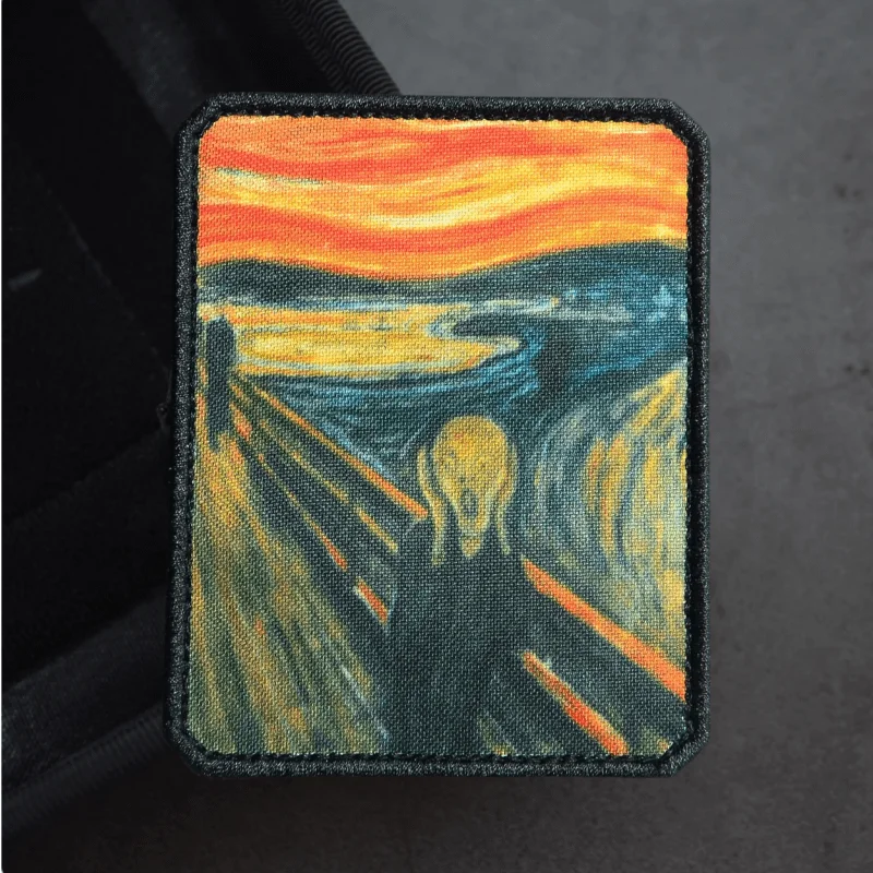 Edward Monk The Scream – Parche táctico adhesivo MOLLE para mochila - imagen 3