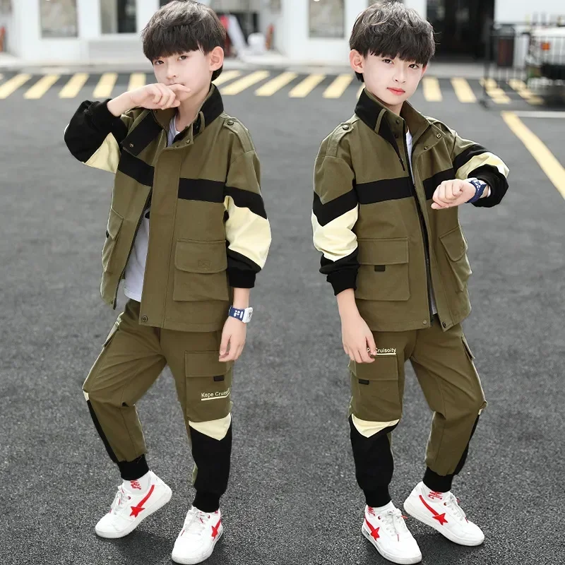 Kids Clothes Autumn Boys Clothing Suits New Children Sports Jackets Pants Sets Tracksuit Boys Clothes 4 6 8 10 12 14 Year Old