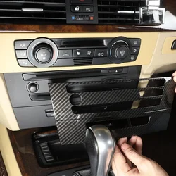 For BMW 3 Series E90 E91 2005-06 ABS Carbon Fiber Car Air Conditioning CD Volumn Knob Panel Covers Trim Stickers Car Accessories