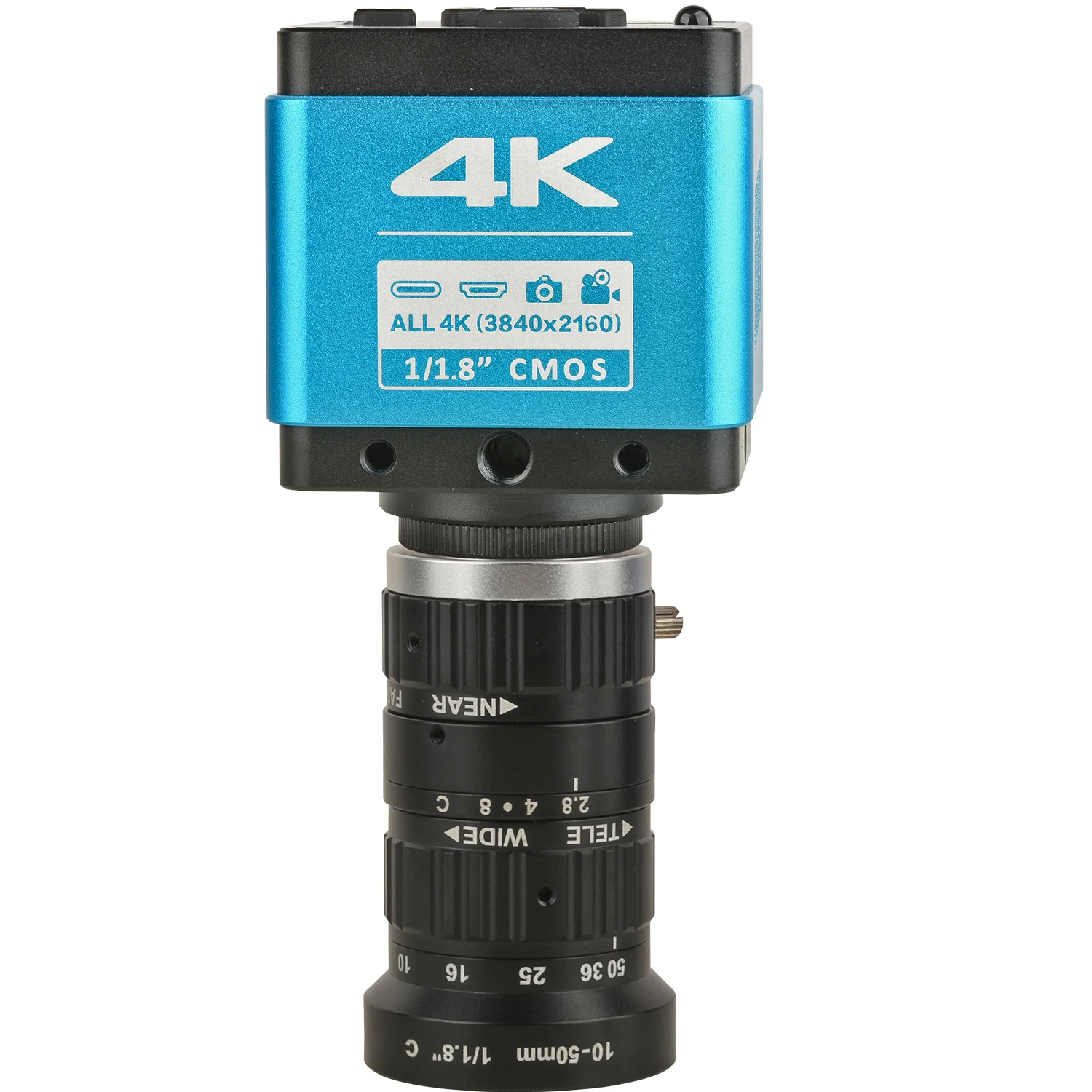 KOPPACE 10-50mm Lens Microscope Camera | 4K HD 8.3MP | HDMI/Type-C Output