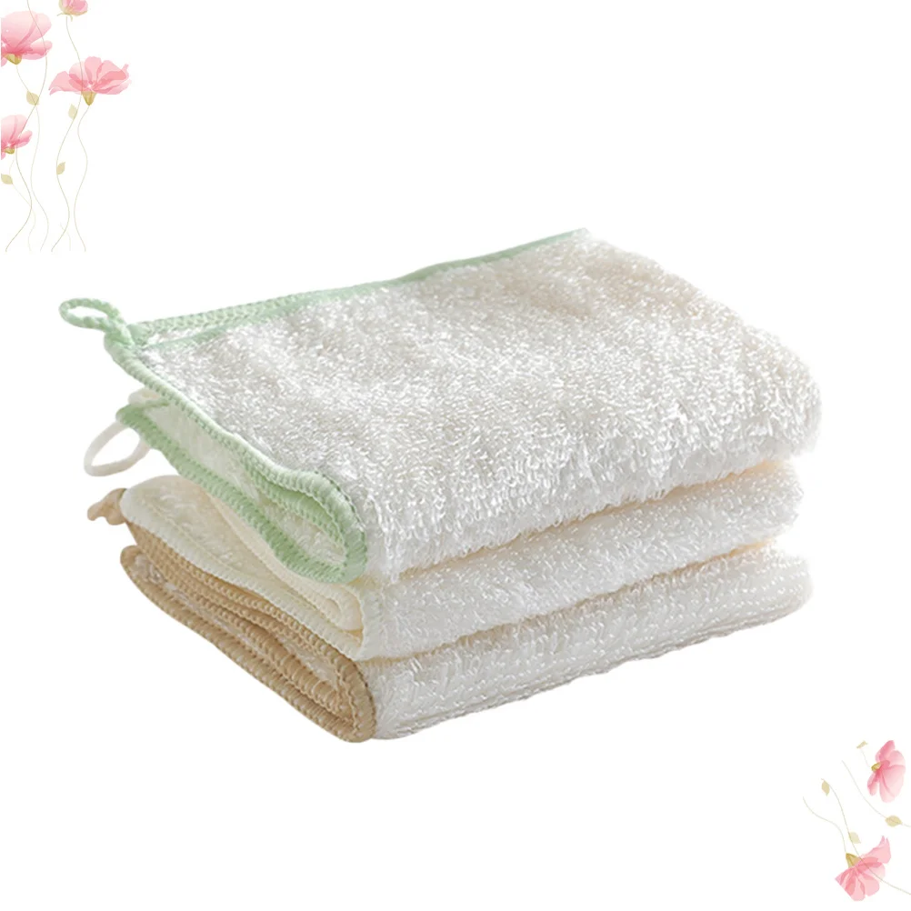 

3pcs Bamboo Fiber Dishcloth 18X23Cm Water Absorbent Cleaning Cloth For Kitchen Home Window Furniture Cup Bowl Restaurant Use