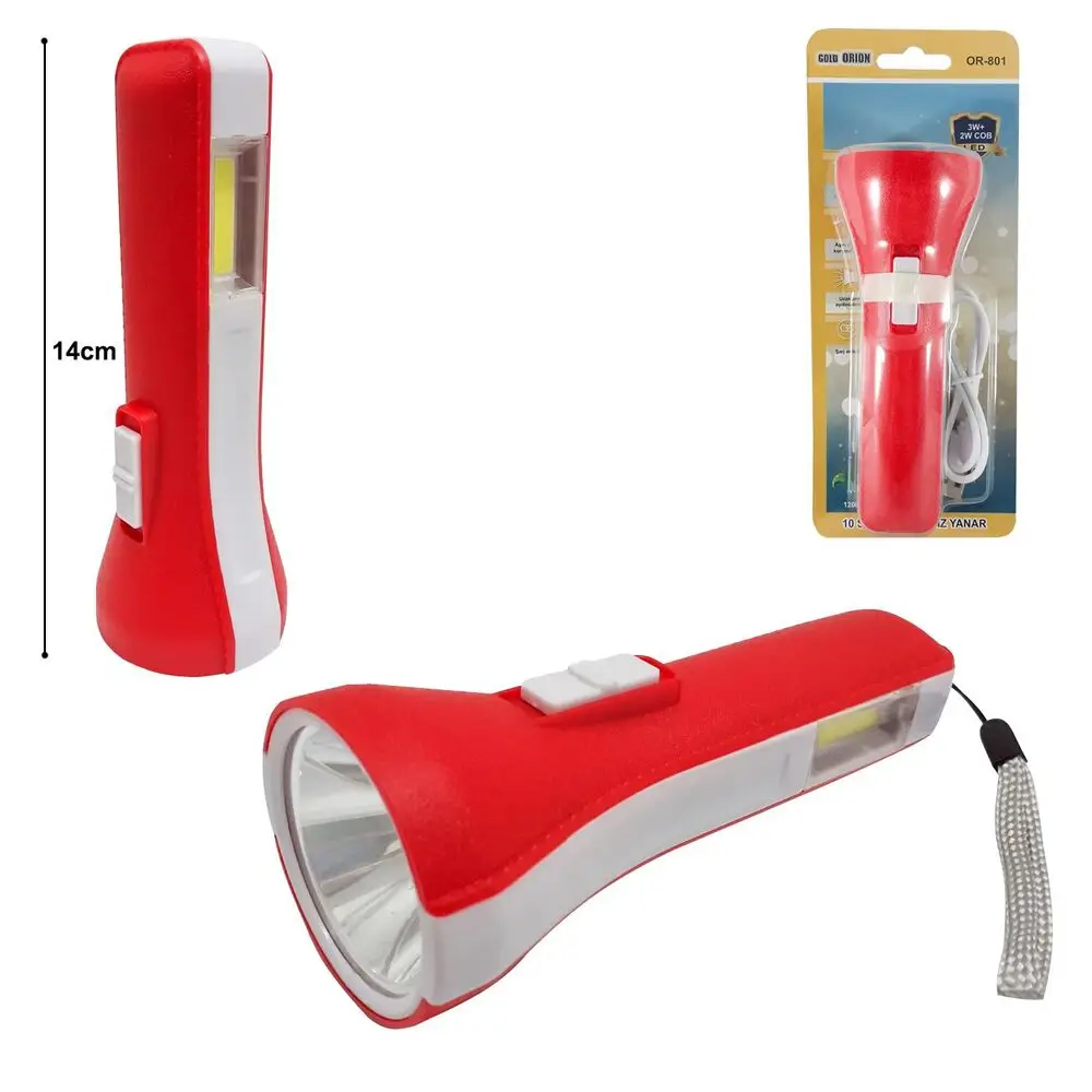 ORION OR GOLD-801 WATT 3 + 2 WATTS COB LED RECHARGEABLE FLASHLIGHT