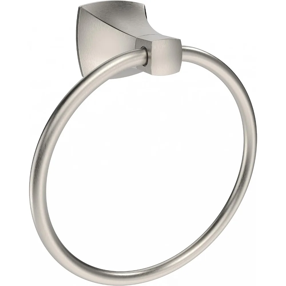 

Держатель для полотенец для рук для ванной комнаты, кухни, матовый никель, кольцо для полотенец, вешалка для полотенец, настенное крепление из нержавеющей стали и цинкового сплава