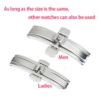 Mod Longines Tissot Watch Parts Watch Clasp Watchband Buckle Stainless Steel Buckle Watch Accessories Double Press Butterfly