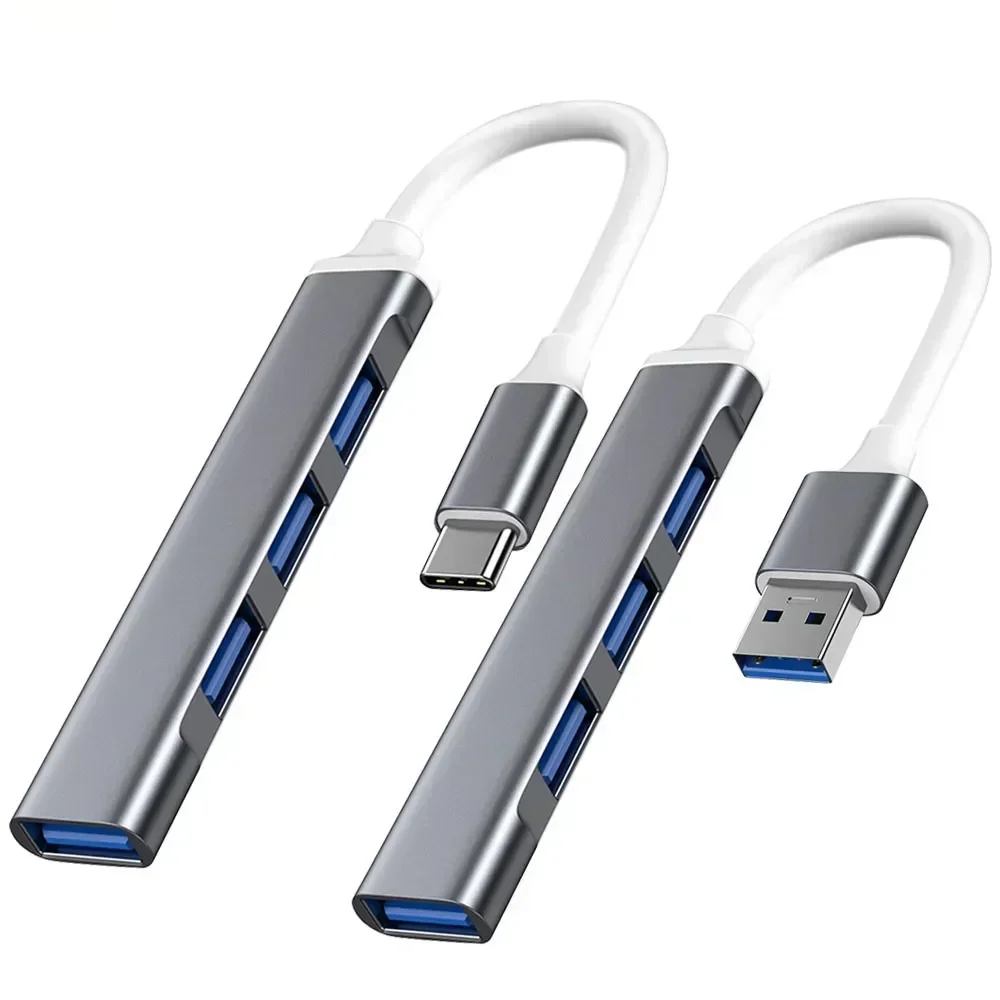 Concentrador de red USB 3,0 tipo C 3,1, adaptador divisor múltiple de 4 puertos OTG para Huawei, puertos USB 3,0 2,0