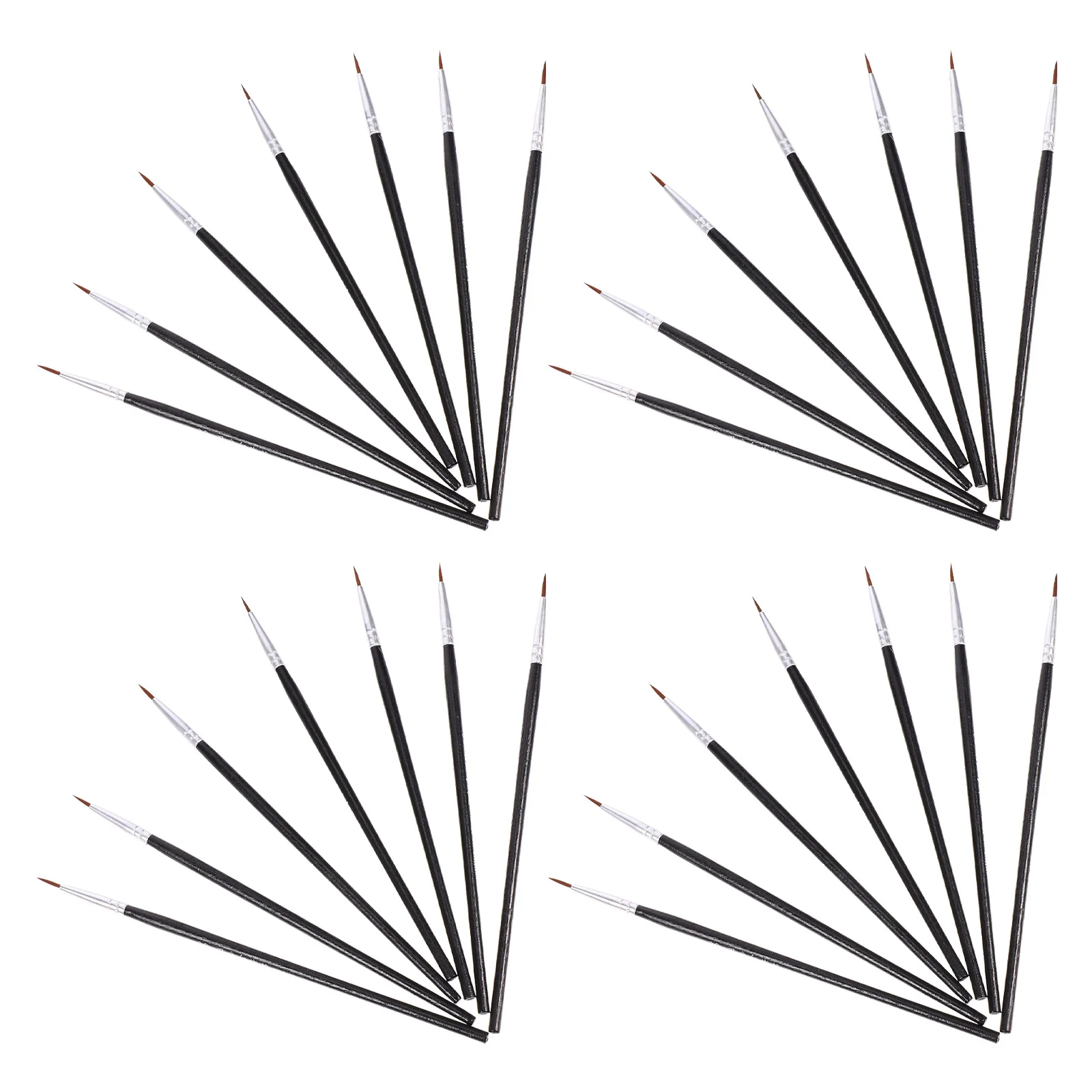 

100Pcs Nylon Hair Detail Paint Brushes High Grade Wood Handle for Oil Acrylic Watercolor Nail Art Painting Craft