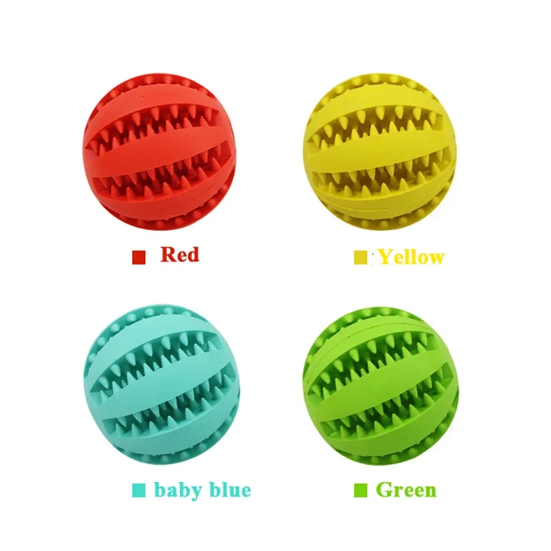 Pet Dog Toy Interactive Rubber Balls for Small Large Dogs Puppy Cat Chewing Toys Pet Tooth Cleaning Indestructible Dog Food Ball