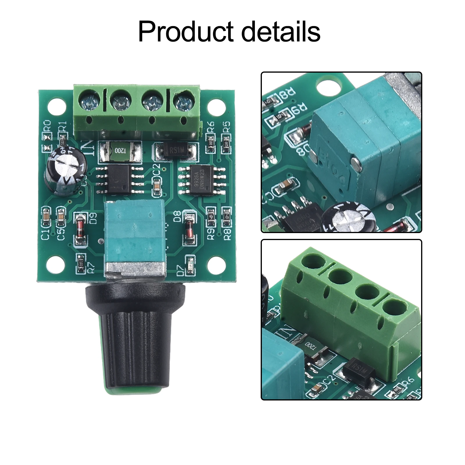 PWM DC Motor Motorspeed Regulator Motor Speed Regulator Plastic Shell Self-Restoring Fuse Switching Function New