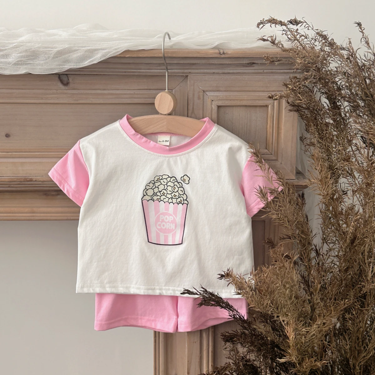 New Baby Summer Cool Breathable Knit Round Neck T-Shirt + Shorts 2-Piece Set Outfit for  Girls Infant Toddler Clothing