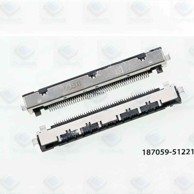 Original  187059-51221 with 0.5mm spacing and 51 pins. LVDS LCD screen interface connector.