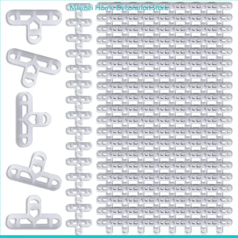 

H7BF Pack of 200 Tile Spacers 10mm 3/8 Inch Accessory for Bricklaying and Flooring Clear Designs for Easy Application