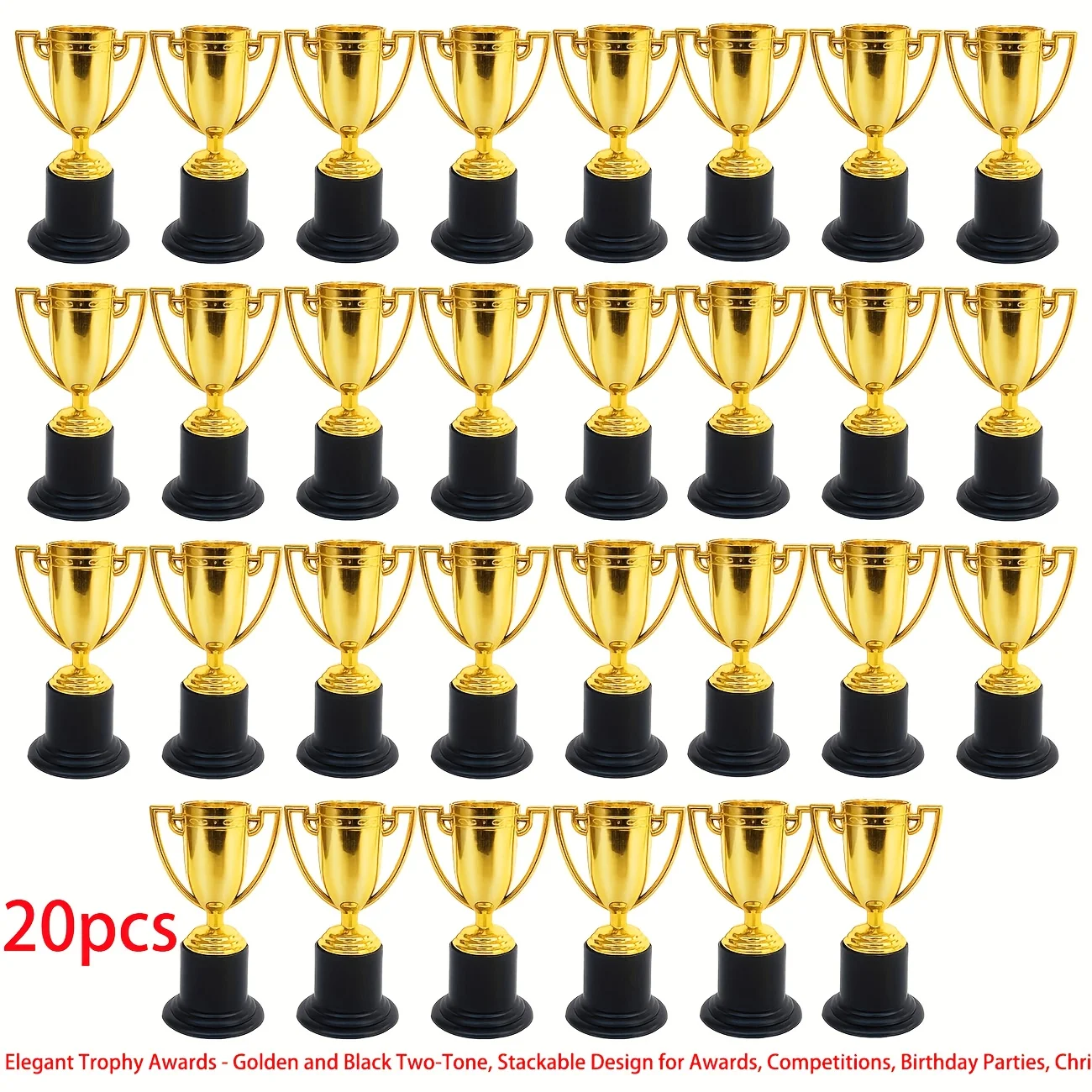 20pcs Elegant Trophy Awards - Durable Decorative Trophies for Corporate, School, Celebration Trophies, Sleek Tower Trophy - gift