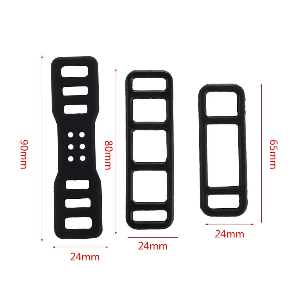 4Pcs Bike Bicycle Cycling Silicone Elastic Strap Bandage Light Lamp Mount Holder Mirror Recorder Fixed Silicone Band Headlight