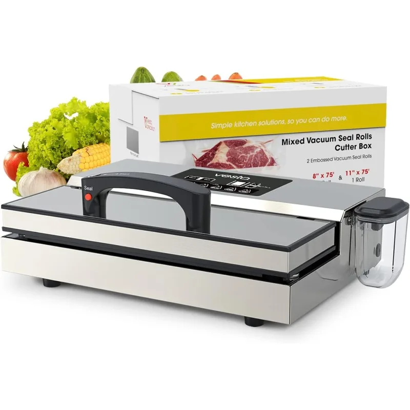 Vesta Precision Vac'n Seal Pro I Vacuum Sealer - Smart Seal Design, Full Speed Operation, Effortless Heavy Workload, Patented Cu