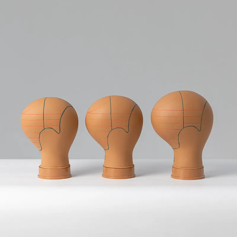 21 22 23 Inch PVC Mannequin Head Cork Canvas Mannequin Wig Making Display