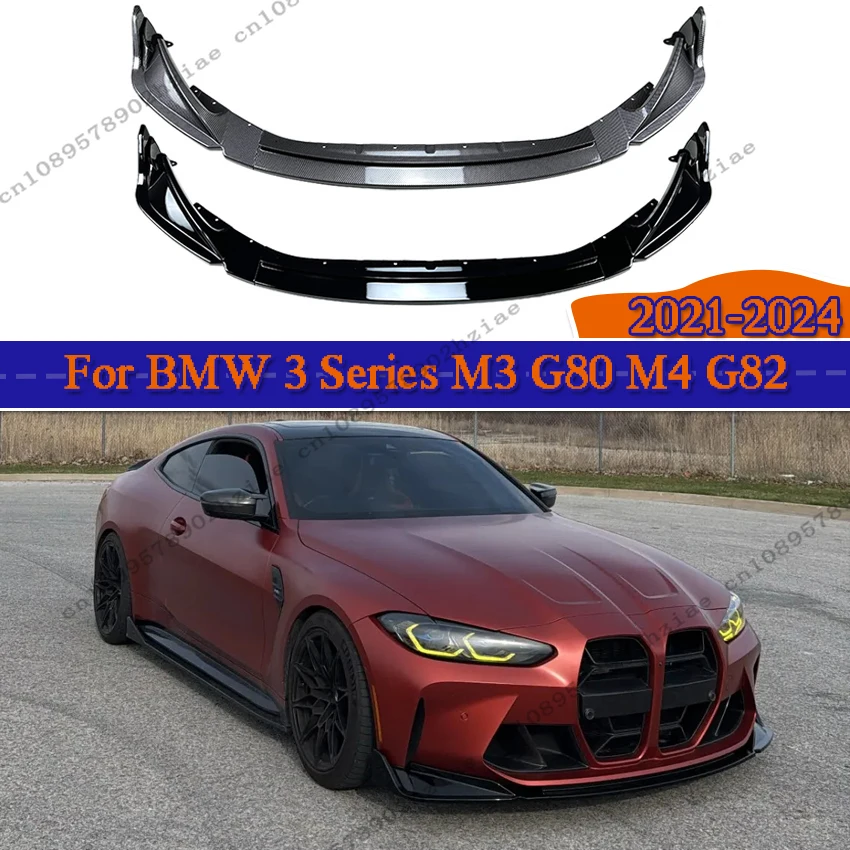 

For BMW 3 Series M3 G80 M4 G82 2021-2024 Competition Car Front Bumper Lip Spoiler Splitter Car Lip Lip Front Chin Splitter Cover