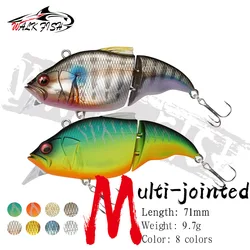 WALK FISH 1PCS New Wobbler Lifelike 71mm 9.7g Multi-Jointed Wobbler Fishing Lures Crankbait Minnow Hard Bait Pesca Carnada
