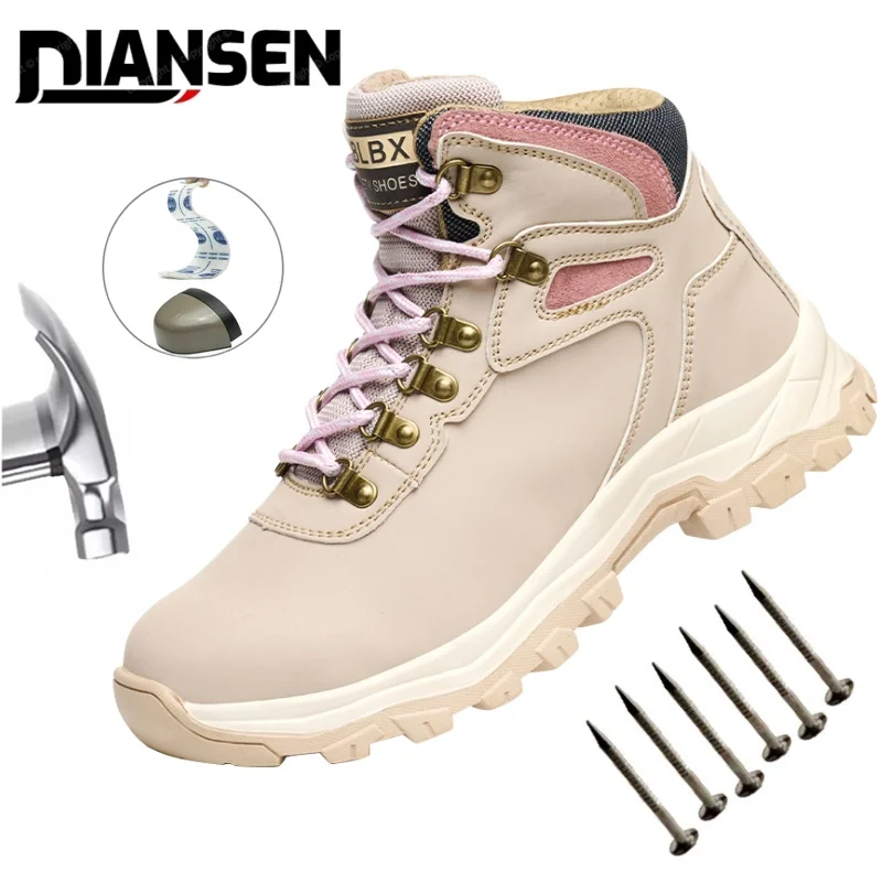

Hight Quality Safety Shoes Women Anti-smash Anti-puncture Work Shoes Fashion Female Sport Shoes Security Protective Boots