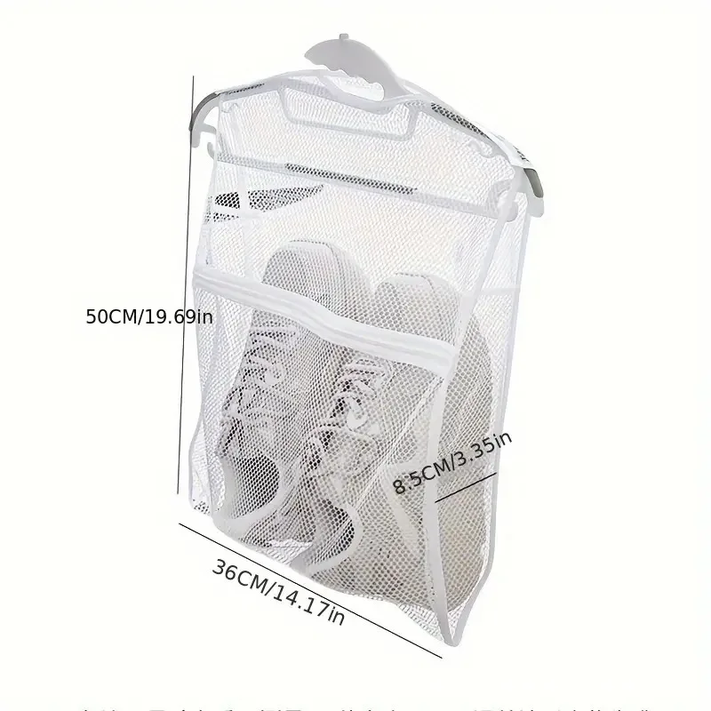 5pcs Pillow with A Drying Net and Zipper, Outdoor Balcony Slipper and Sports Shoe Drying Rack
