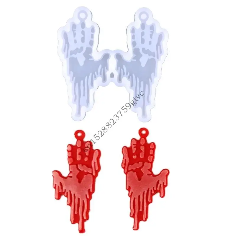 

D0UF Resin Earrings Mold,Resin Jewelry Silicone Mold for Epoxy Resin Casting Halloween Jewelry Earring Pendant Keychain Craft