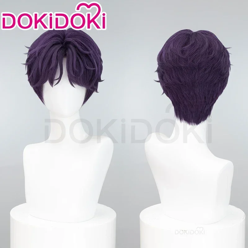 在庫あり Qiyu Rafayel フロントレースウィッグゲーム愛とディープスペース DokiDoki Rafayel Qi Yu コスプレウィッグ男性 30 センチメートルショートヘア無料ウィッグキャップ