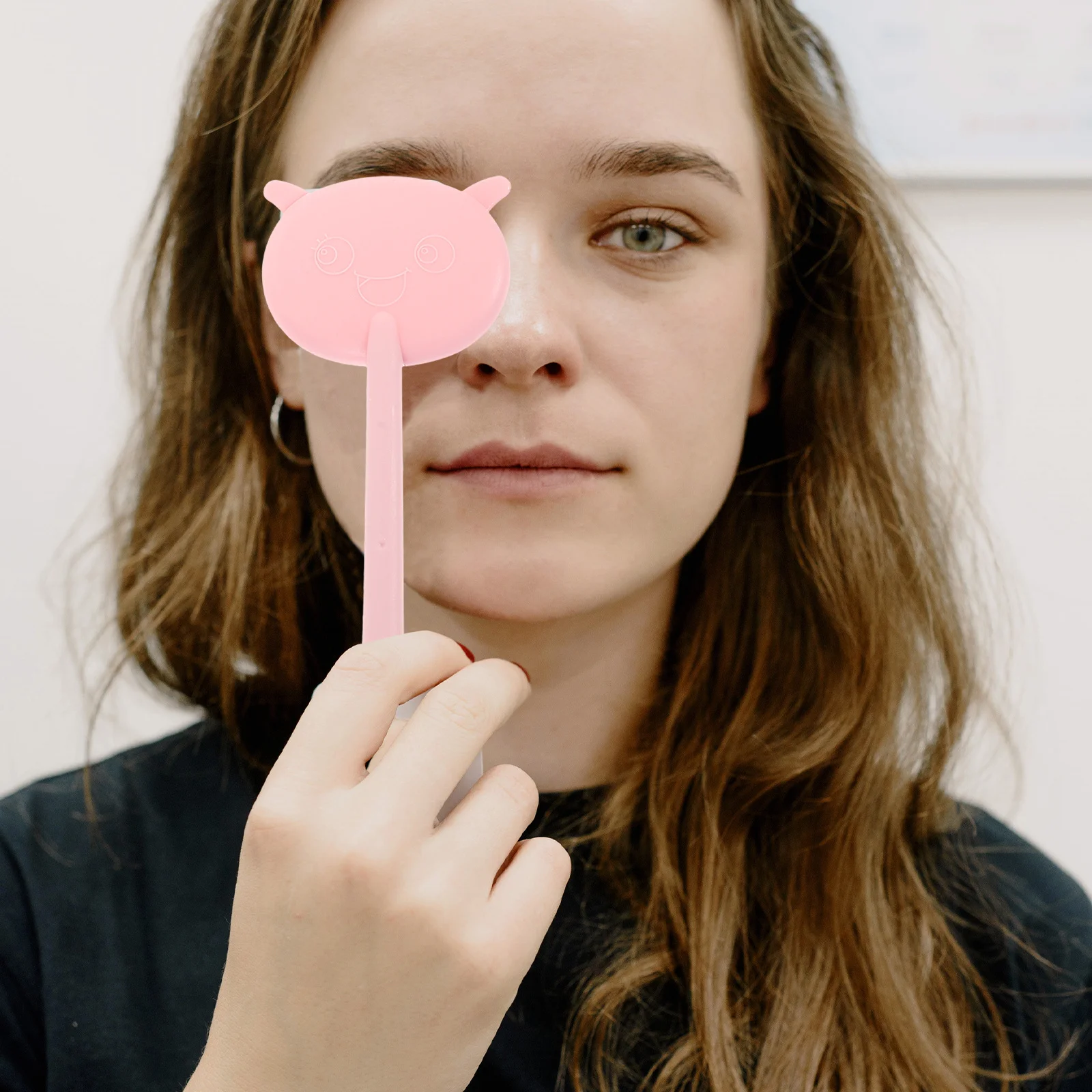 

1Set Vision Test Shading Plates Handheld Eye Occluder PP Plastic Eye Shield Eyesight Test Tool for School Hospital Family Use