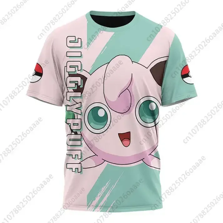 Pokemon Psyduck Camisetas 3D para hombres y mujeres Deportes y ocio Celebi Camisas frescas de verano de manga corta para niños