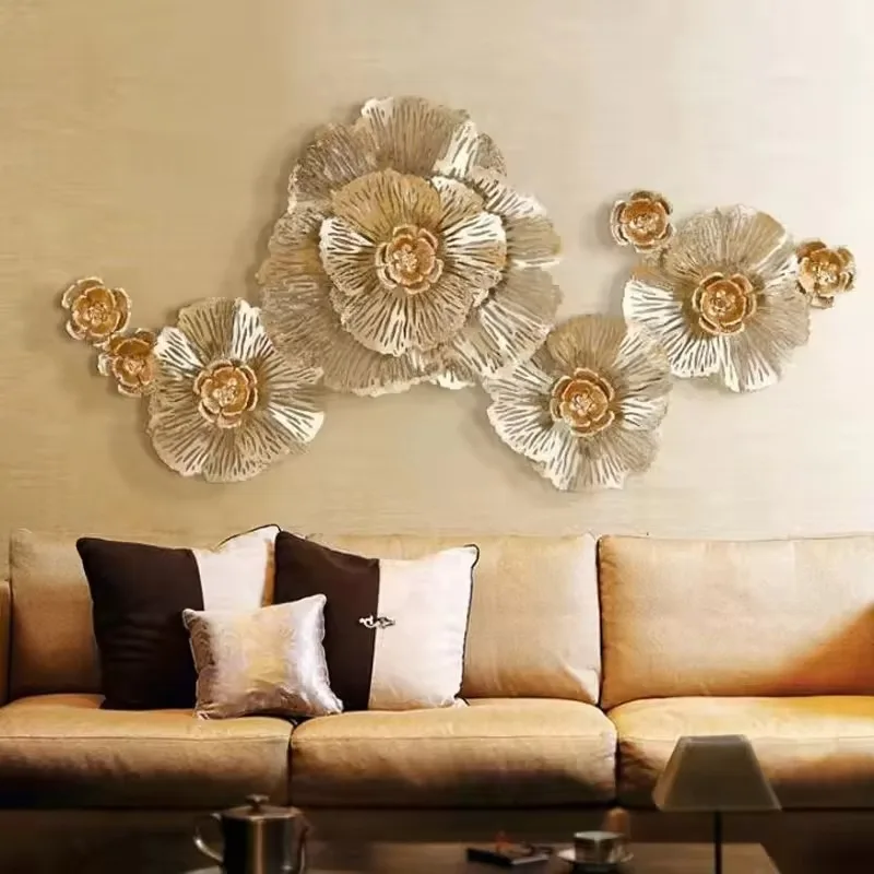 Home Interior Decoration Custom Size Modern Design Metal Lotus Leaf Wall Art Sculpture