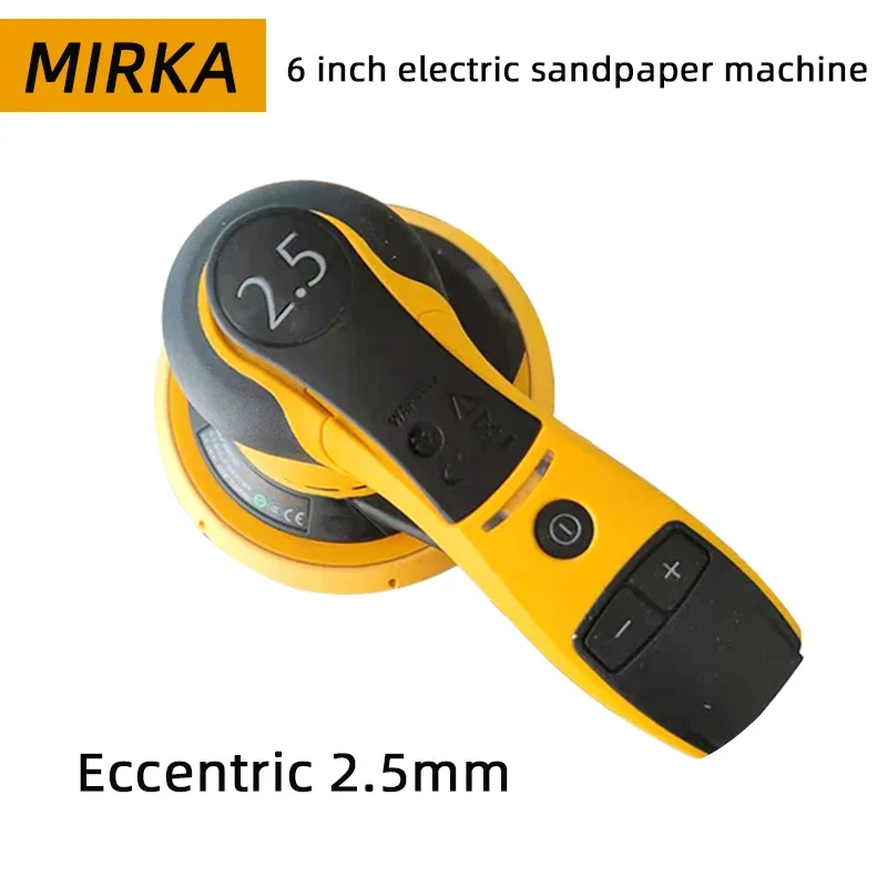 Mirka 6 Inch Electric Dry Grinding Locomotive Paint Polishing And Grinding Central Dust Collection 150mm Eccentric 2.5mm