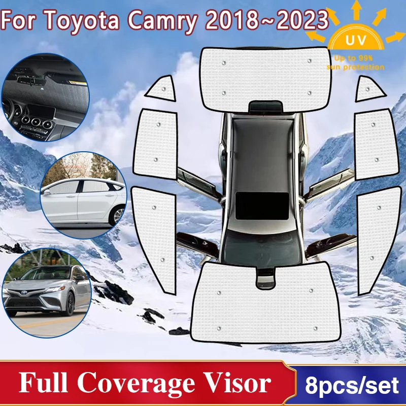 

For Toyota Camry 70 XV70 2018~2023 Daihatsu Altis Full Surround Windshield Full Coverage Sunshades Window Visor Car Accessories