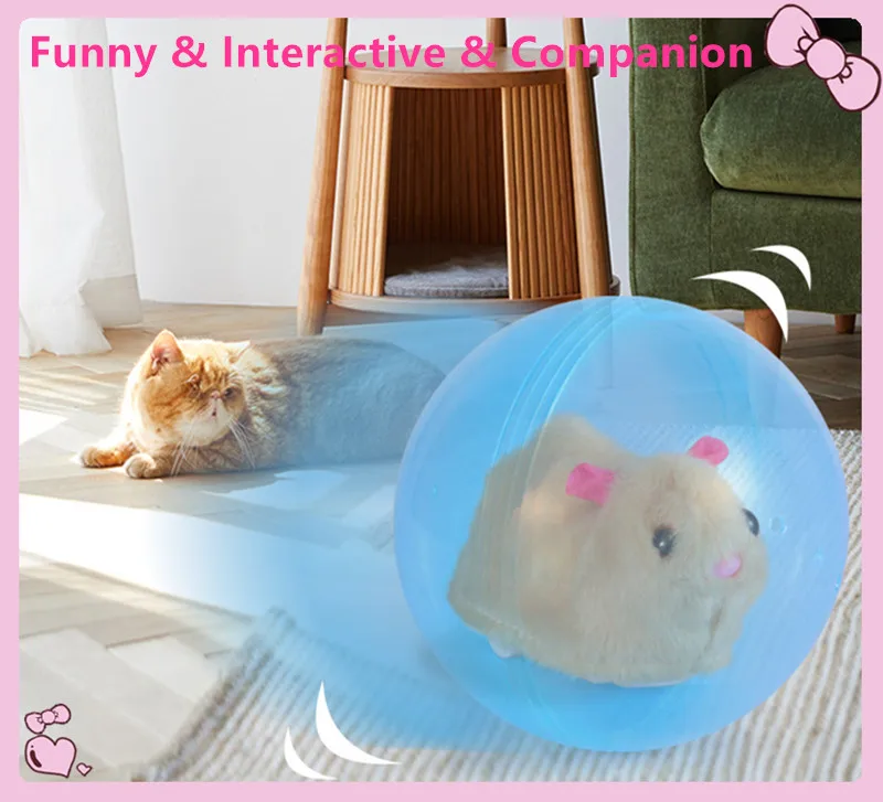 Electronic Pet Toys Hamster Balls Electric Running Ball Toy Baby Learning To Crawl Turn Ball Pet Interactive Gifts