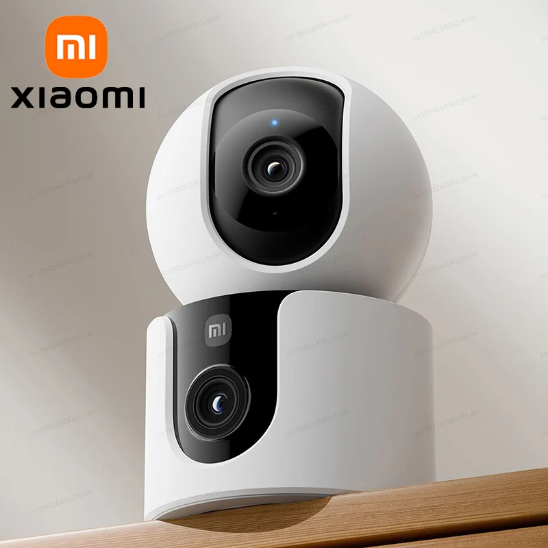 XIAOMI 스마트 카메라 C300 듀얼 카메라 버전, 360 ° 3MP WiFi 6, 홈 보안 베이비 모니터, 애완 동물 카메라, 어댑터가 포함된 중국어 버전