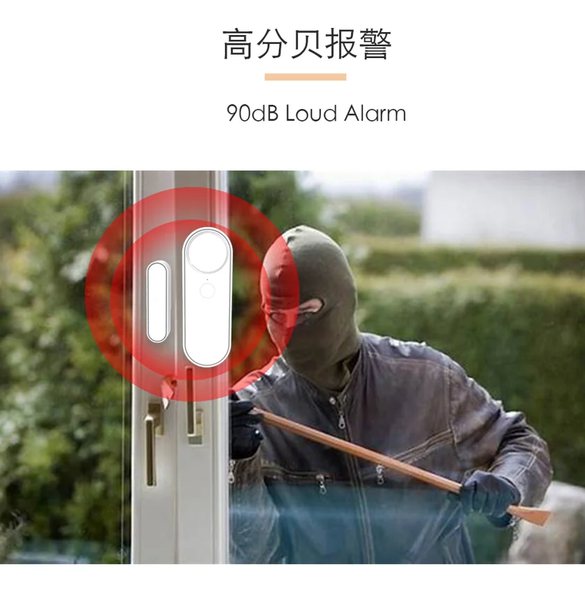 TYSH Tuya WiFi Smart Door Sensor Smart Home Door Open/Closed Detectors Window Sensor Smart Life Works With Google Home Alexa