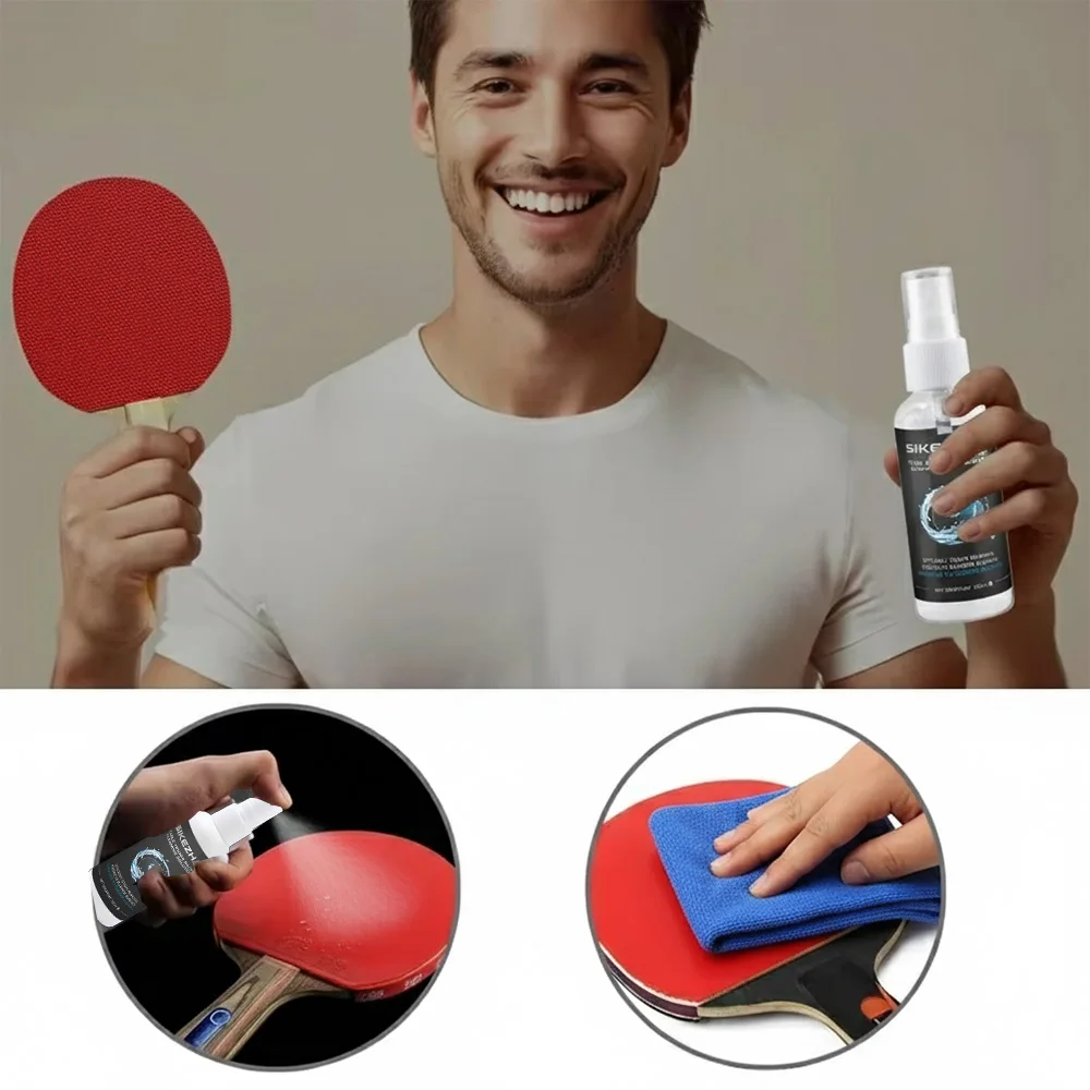 105ml Professional Table Tennis Racket Cleaner+efficient Cloth Set | Quick Stain Removal, Long-lasting Adhesion Enhancement