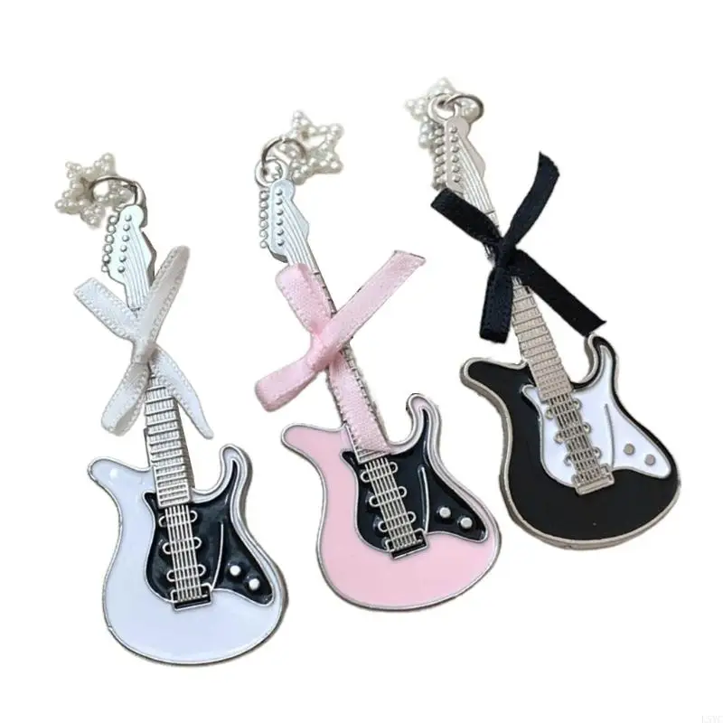 

L5YC Small Star Hair Clip for Girls Retro Guitar Hairpins Accessory with Punk Clips