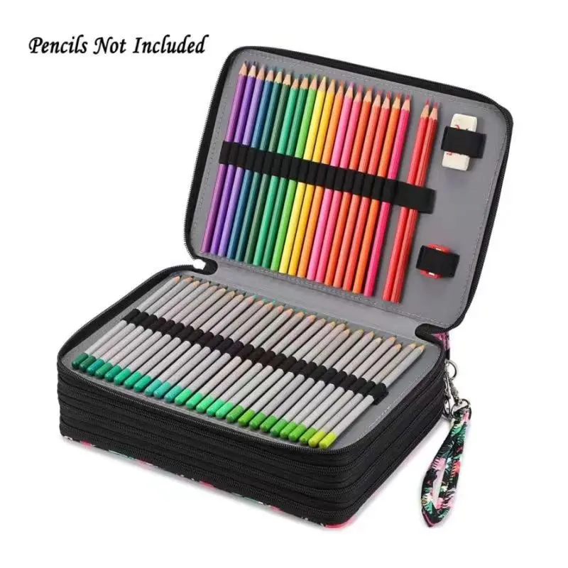 School Pencil Case 200 Slots Pencilcase Supplies Large Capacity Stationery Bag Organizer Kawaii Pen Box Artistic Material Kit