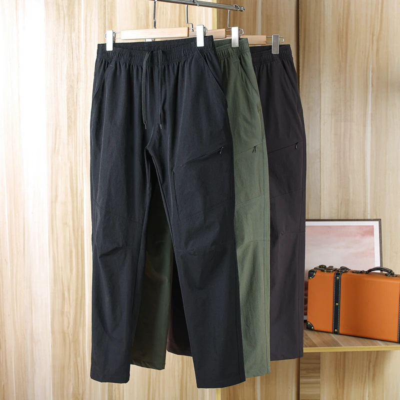 

Lightweight Qui-Dry Men's Spor Straight Leg Long Pants Faionable Urban Casual Trousers for Spring Summer Outdoor Activi...