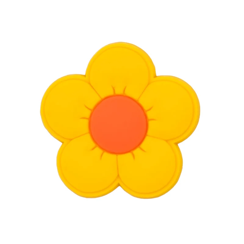 1/25 Stück gelbe Schuhanhänger, Blumen, Früchte, Stern-Schuhdekorationen, Bananen-, Birnen-, Chrysanthemen-Pins für Frauen und Mädchen, gelbe Pins – Detail 7