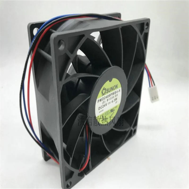 SUNON 9038 PMD2409PMB4-A 24V 4.3W  3-wire inverter cooling fan