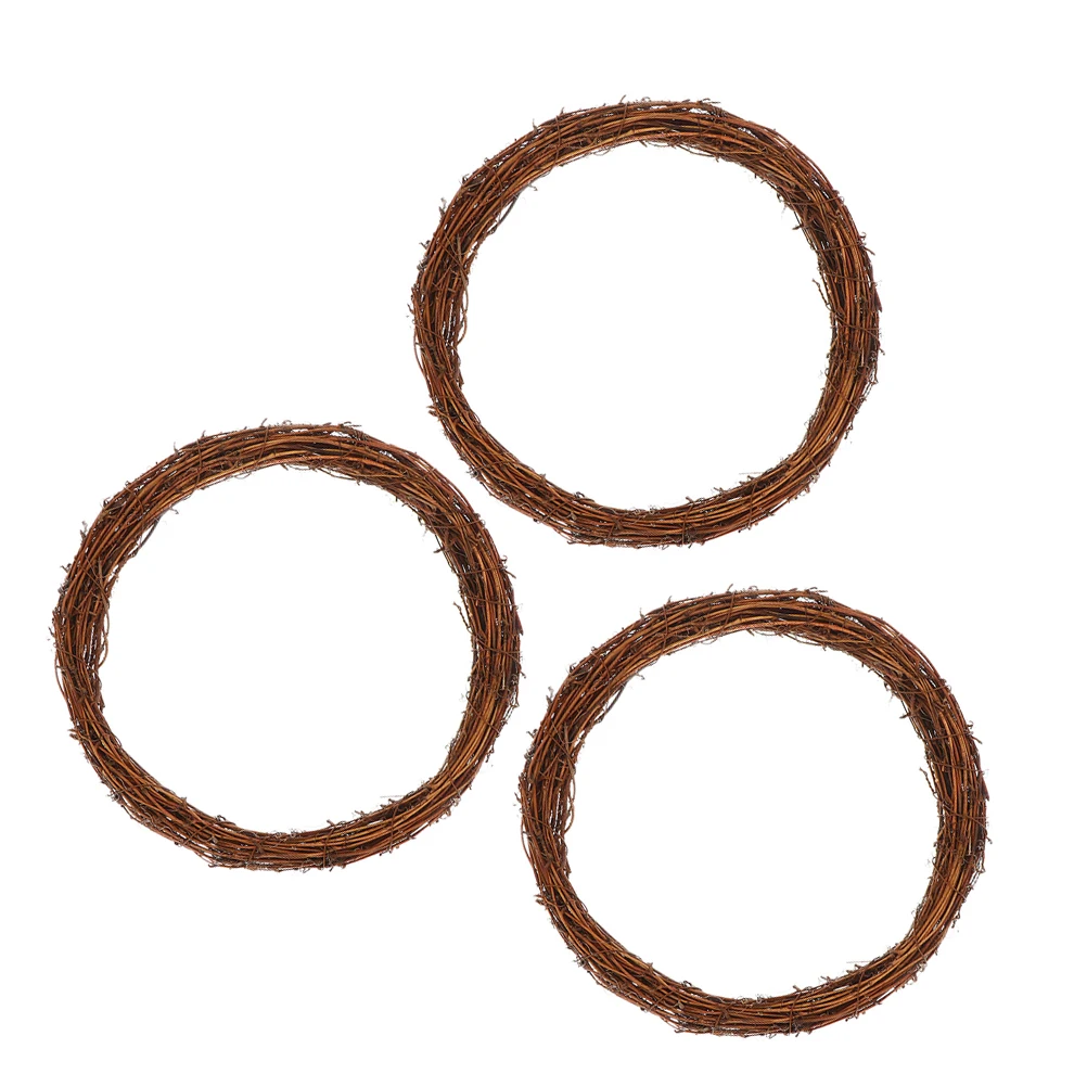 

3Pcs Grapevine Wreath Frames Natural Round Wreath Forms for DIY Handmade Christmas Wedding Birthday Decorative Crafts
