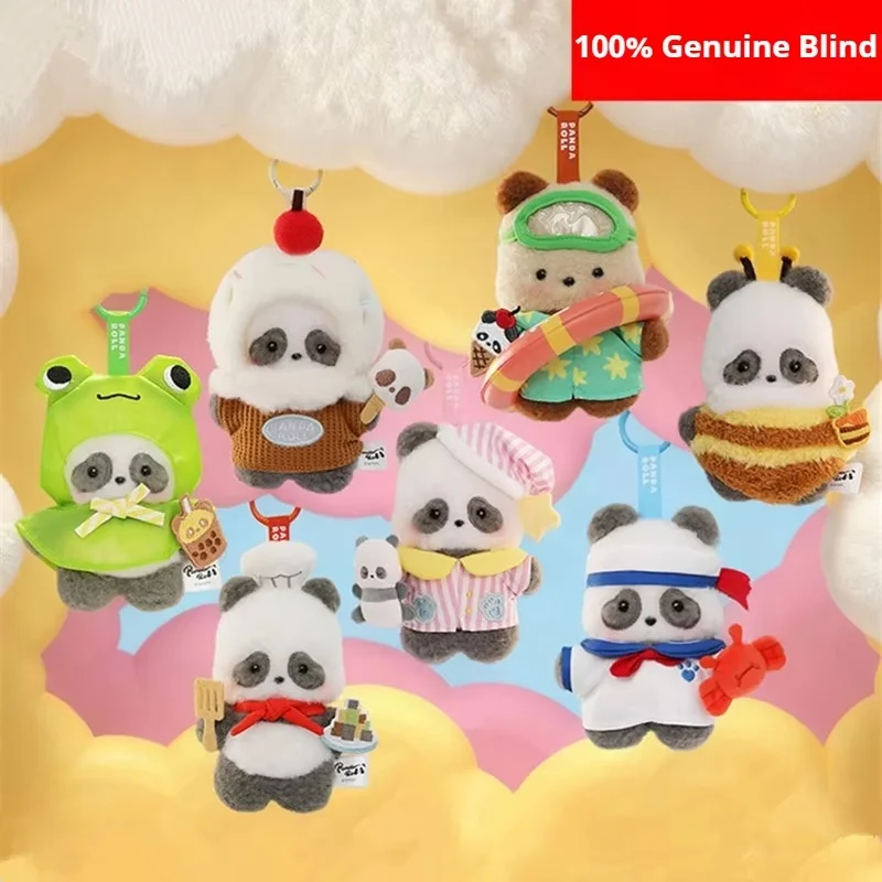 

New Panda Roll Fat Baby Happy weekend Series Blind Box Plush Doll Keychain Pendant Ornament Kids Toy Gift Trendy Mystery Box