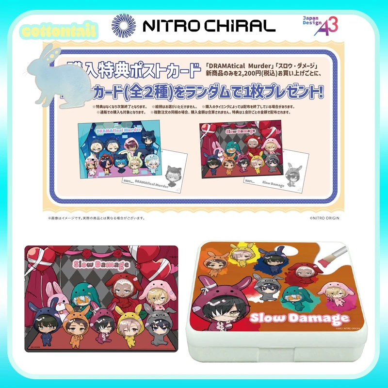 

Оригинальный NITRO CHiRAL Dmmd, зажим для хранения с медленными повреждениями, коробка для хранения Aoba Koujak Towa, аниме, периферийные устройства, Acg, коллекционный подарок