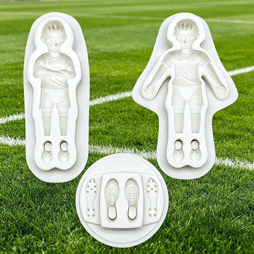 Football Players Boots Silicone Sugarcraft Mold Cupcake Baking Mold Fondant Cake Decorating Tools