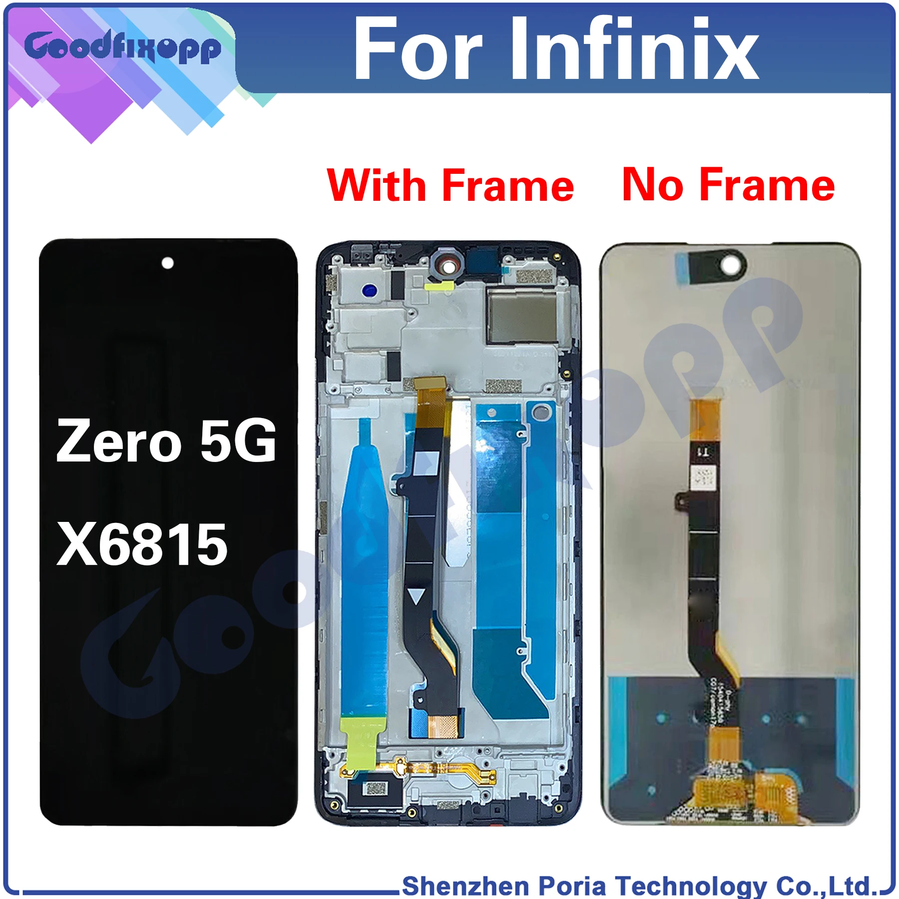 

For Infinix Zero 5G X6815 LCD Display Touch Screen Digitizer Assembly Repair Parts Replacement