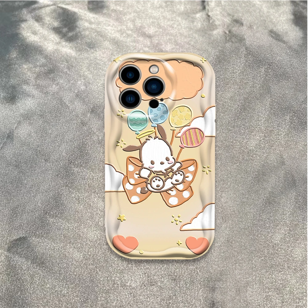 مرحبا كيتي كورومي PomPomPurin غطاء ثلاثية الأبعاد موجة جراب هاتف لهواوي P30 P40 ماتي 30 40 نوفا 5T 7 9 10 SE 11 20 50 90 X50I