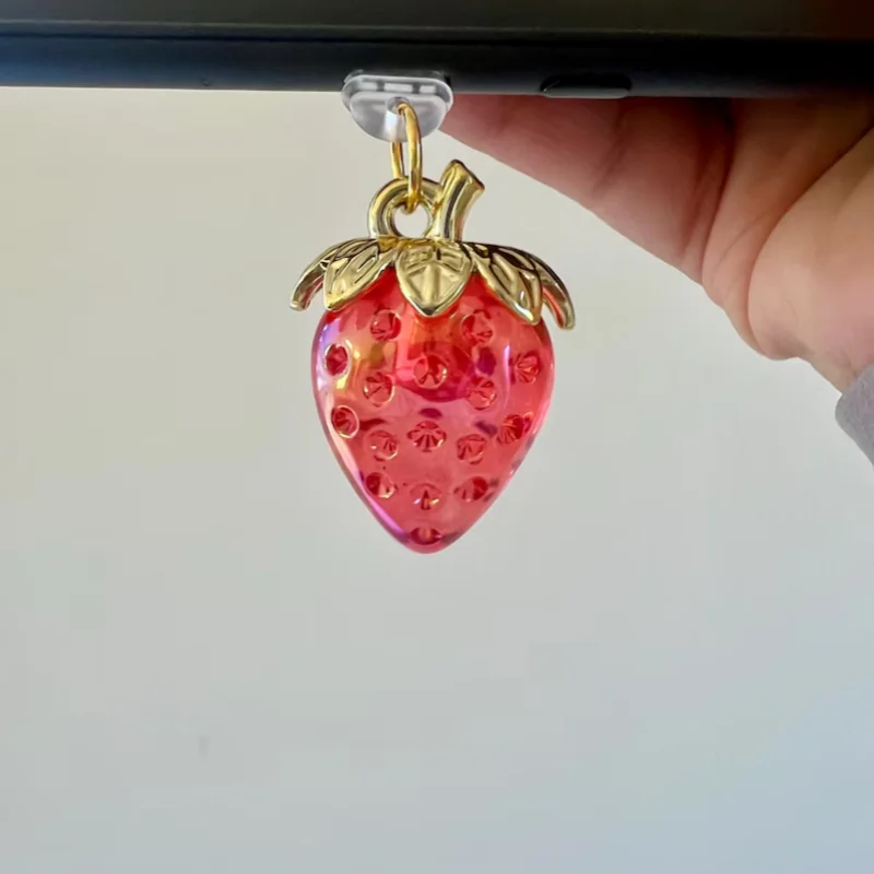 Phone Dust Stopper Accessories Decorative Ornament for iPhone For Samsung  Interface Kindle Charm, Strawberry Dreams
