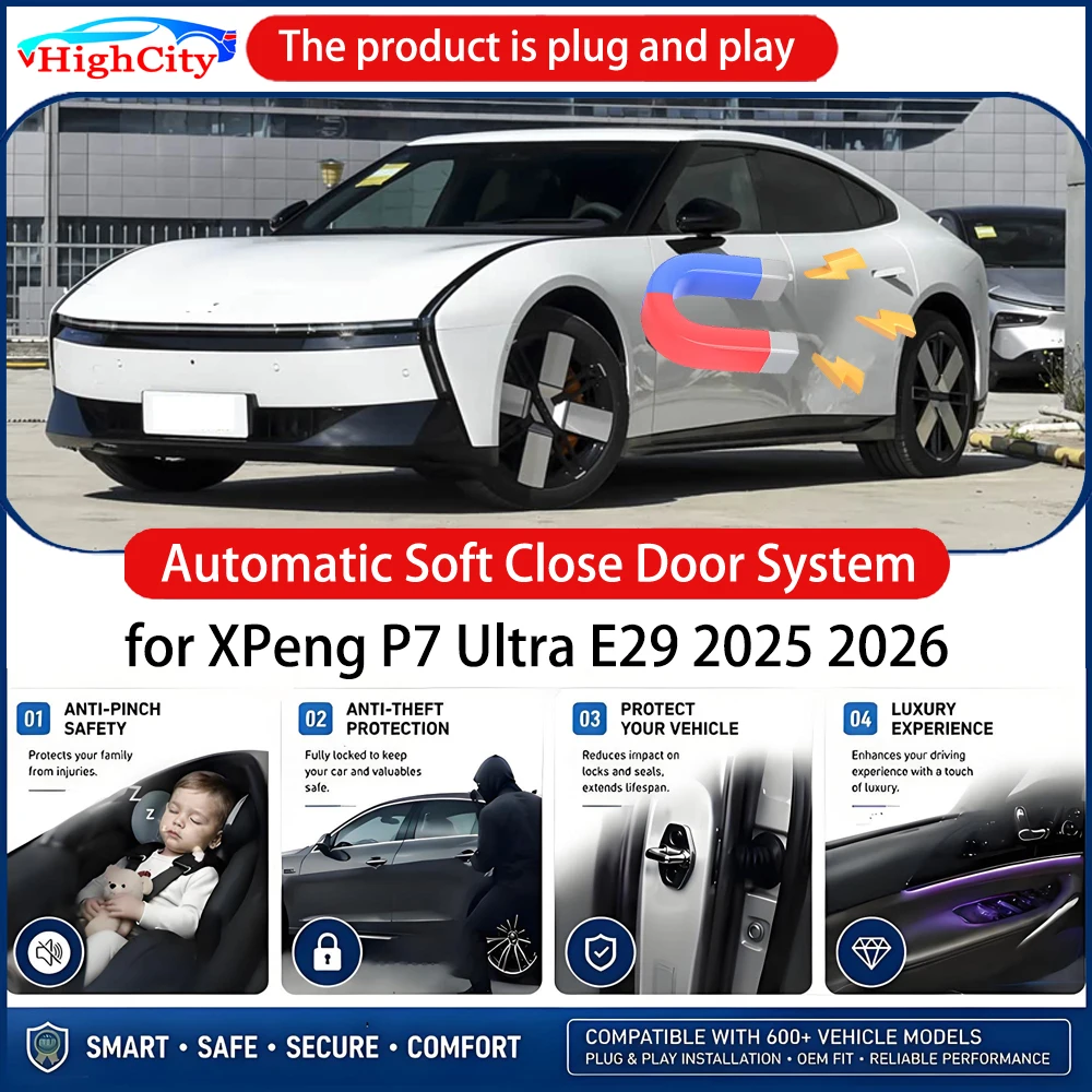 OEM Car Power Soft Close Door for XPeng P7 Ultra E29 2025 2026 Electric Suction Automatic Door Closing System Plug and play
