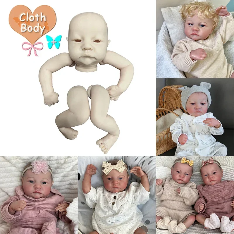 19inches Levi Awake By Bonnie Reborn doll kit lifelike real soft touch unfinished doll parts with cloth Body